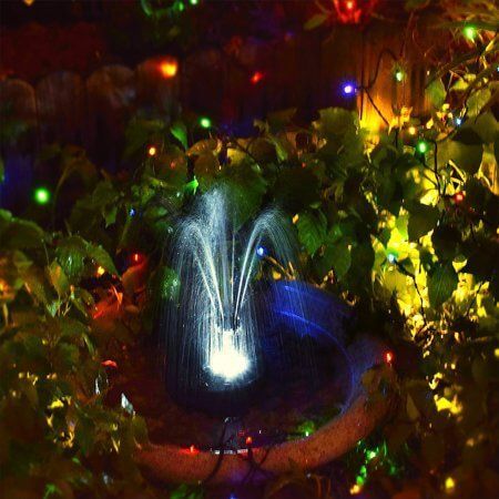 Fantana arteziana cu jocuri de lumini LED 3500 l/h 30 leduri 6 Fantana arteziana cu jocuri de lumini LED imbina perfect reflectia ledurilor multicolore in dinamica apei. Fantana arteziana cu iluminare apa dotata cu unul din cele mai deosebite proiectoare pentru fantani arteziene cu 30 leduri ce ilumineaza apa care tasneste din aceasta. Se poate monta usor in spatii cu apa de adancime maxima de 60 cm. Specificații: – Complet non coroziv – Pompa de apă submersibilă protejată de un strat de plastic complet etans care elimina 100% riscul de accidente ale curentului electric în contact cu apa. – Fantana arteziana ușor de curățat și de întreținut. – Design compact, de calitate ce este garantat să funcționeze perioade îndelungate de timp. Domeniu de aplicare: Dotată cu o pompa de apă de cea mai buna calitată, această fantana arteziana cu jocuri de lumini LED se poate utiliza în scop decorativ ca de exemplu în iazuri, grădini, heleștee, acvarii, sisteme de recirculare a apei, mini irigații, etc. Kit fântână arteziană inclus cu 2 pipe diferite pentru un spectacol de difuzie al apei variat sub formă de țâșnitoare și clopot de apă. Fantana arteziana cu jocuri de lumini LED va fi pusă în funcțiune numai după imersia acesteia în apă. Temperatura maximă de utilizare este de 45 °C. Parametrii tehnici: Lungimea cablului electric: 4,8 metri. Cablu electric cauciucat special fabricat pentru lucrul sub apă. Model: LED-5800FP Voltaj: 220V/230V/240V 50Hz. Frecvență: 50 Hz. Putere / consum de energie electrică: 45 W. Debit maxim: 3500 Litri / Oră. Diametrul exterior al ștuțului de evacuare a apei: 19 mm. Dimensiunile pompei submersibile: 15 cm (Lungime) x 8 cm (lățime) x 10 cm (înălțime). Fântâna arteziană este dotată cu dispozitiv de iluminare spot led sub formă de disc de 7 cm diametru cu 30 leduri care își schimbă automat culoarea la un interval de 3 secune astfel: roșu – albastru verde, verde – albastru, verde – roșu, verde, albastru – roșu, roșu. Fântână arteziană are 2 cabluri de alimentare: unul pentru pompă și celălalt pentru spotul led, o soluție excelentă pentru a putea conecta spotul LED la un programator electric ca să funcționeze într-un anumit interval orar pe timpul nopții. Pompă submersibilă cu reglaj al debitului de apă cu alimentare la 220V/230V/240V 50Hz de 45 W cu un debit de 3500 l/h, un H maxim al coloanei de apă ridicată de 3 metri și un jet de apă aruncat de aproximativ 150 cm, în funcție de kitul de dispersie a apei la care este conectată. Kit de fântână arteziană cu 2 capete ce pot fi folosite fiecare separat: unul țâșnitoare și unul cupolă. Înălțimea maximă a fântânii arteziene cu kitul de dispersie al apei montat este de 60 cm. Pompa de apă foate fi folosită separat ca pompă pentru cascade sau alte amenajări care implică propulsia de apă. De asmenea produsul mai vine în cutie cu încă 2 stuțuri cu diamentrul exterior de 18 mm și 22 mm. Cele 4 ventuze ajută la fixarea fântânii arteziene pe o suprafață plană, netedă și luciosă.
