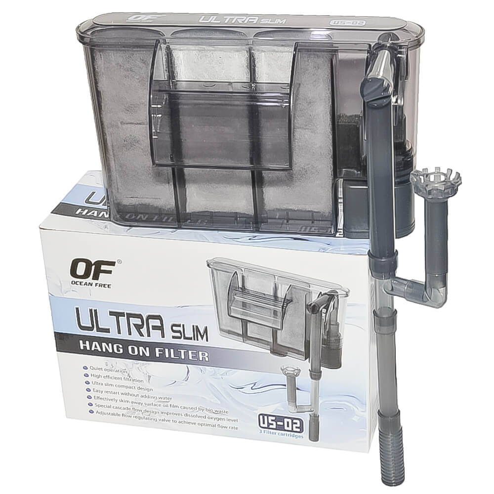 Filtru pentru acvariu cascada cu skimmer, max 70L 1 Filtru pentru acvariu cascada cu skimmer ultra-slim, ideal pentru acvarii pana la 70L. Asigura oxigenare, colecteaza impuritatile si garanteaza o filtrare silentioasa.
