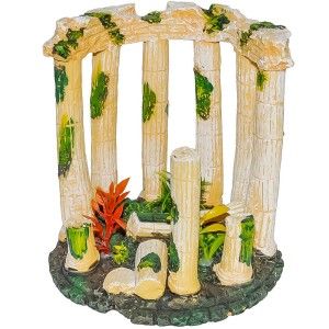 Ornament acvariu ruine antice, decoratiune acvariu, acvariu decor, amenajarea acvariului, ideal pentru un peisaj subacvatic impresionant, oferind un aspect istoric si locuri de ascunzatoare pentru pesti.