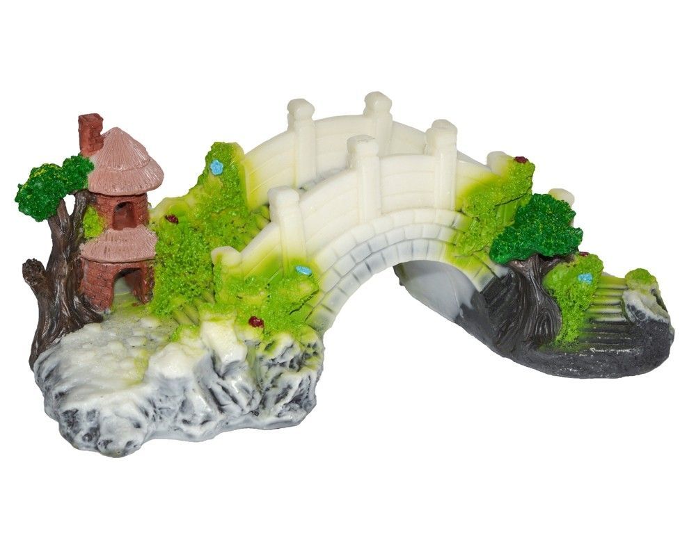 Decor pod acvariu XL alb cu verde 29X15X11cm 1 Decor pod acvariu XL alb, decor acvariu, pod acvariu, decor acvariu 3d, decor acvariu artificial, ideal pentru a adauga un element vizual atractiv si functional, oferind un refugiu perfect pentru pestii din acvariu.