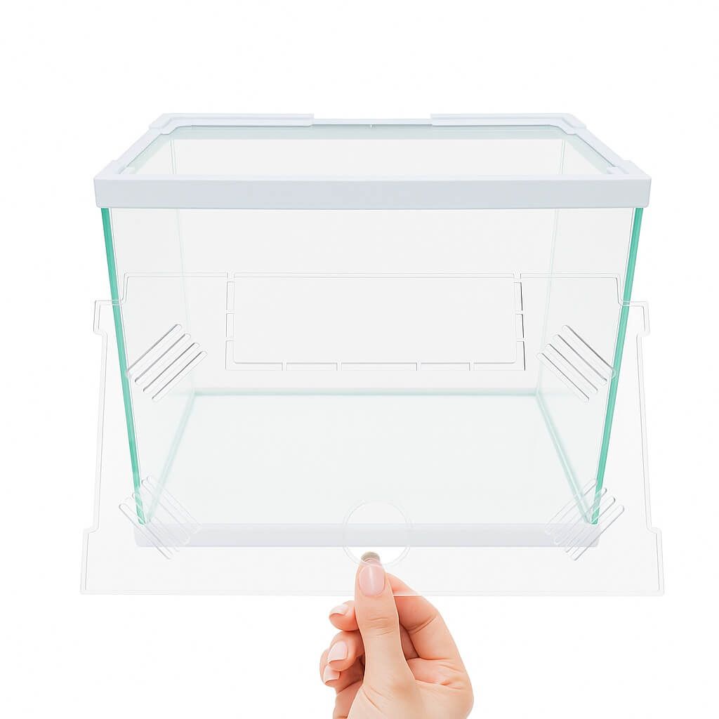 Acvariu 11 litri cu capac plastic – acvariu pesti mic 31 cm 6 Acvariu 11 litri simplu si rafinat, potrivit ca acvariu de pesti, prevazut cu acvariu capac plastic, ideal pentru colectii de acvarii mici.