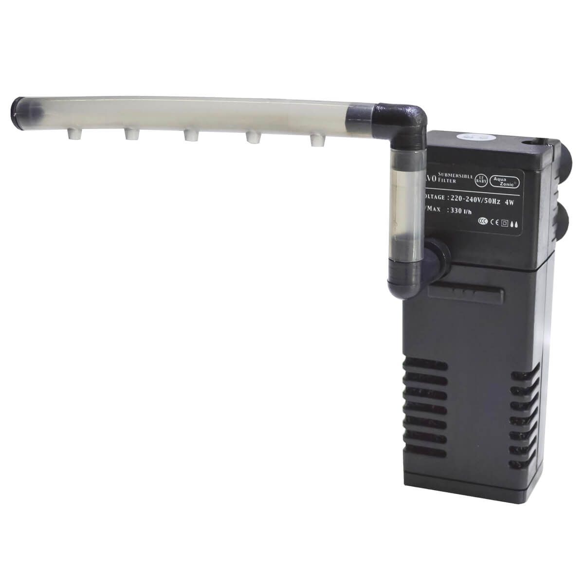 Filtru intern acvariu mic Evo Baby Submersible Filter 2 Filtru acvariu bun cu structura modulara si tija de spray rotativa, perfect pentru acvarii de pana la 30 litri.