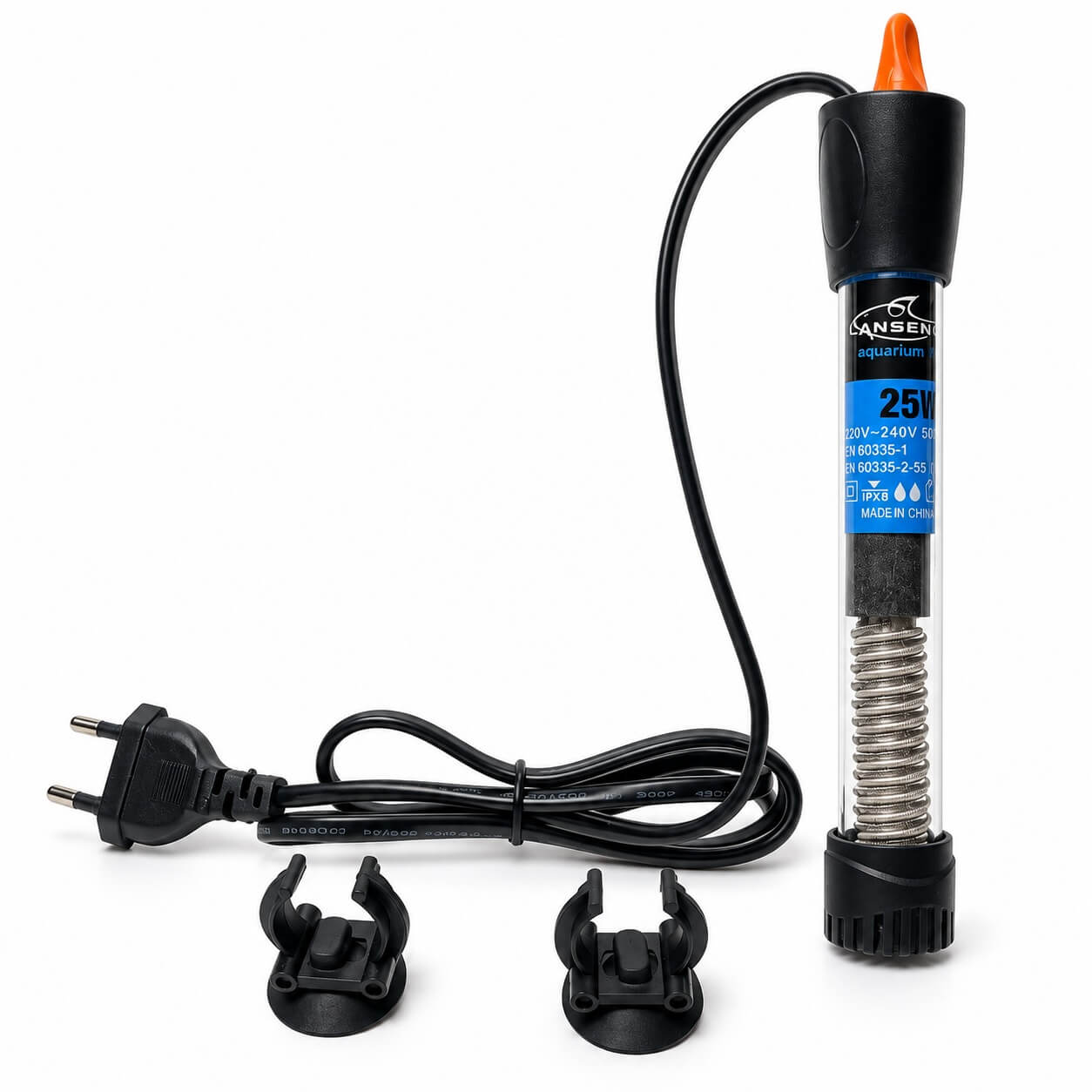 Mini incalzitor acvariu 25W 9 Incalzitor acvariu mic 25W cu cablu de alimentare si doua ventuze