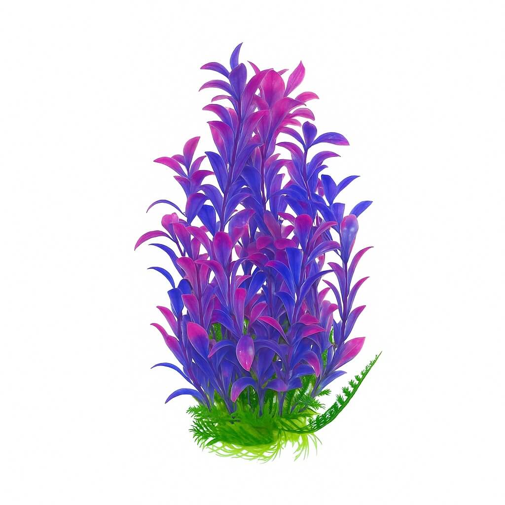 Plante artificiale acvarii violet 26 cm easy plant 2 Planta artificiala violet pentru acvariu cu inaltimea de 26 cm
