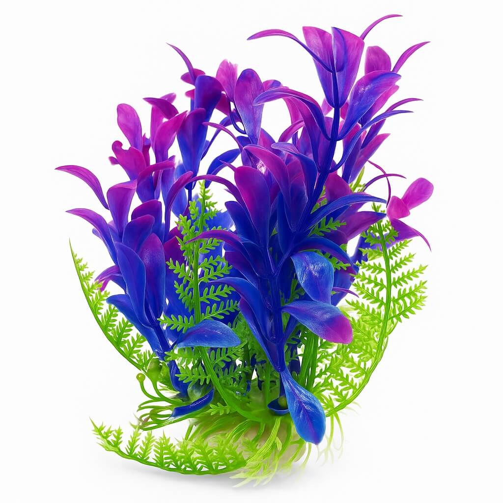 Plante acvariu fara substrat 18 cm Hygrophila violet 3 Plante acvariu fara substrat Hygrophila violet 18 cm creeaza decor luxuriant instant. Inlocuieste planta de acvariu naturala cu plante artificiale rezistente si modele vibrante, perfecte pentru aranjamente flori artificiale acvariu pline de personalitate si usor de curatat.