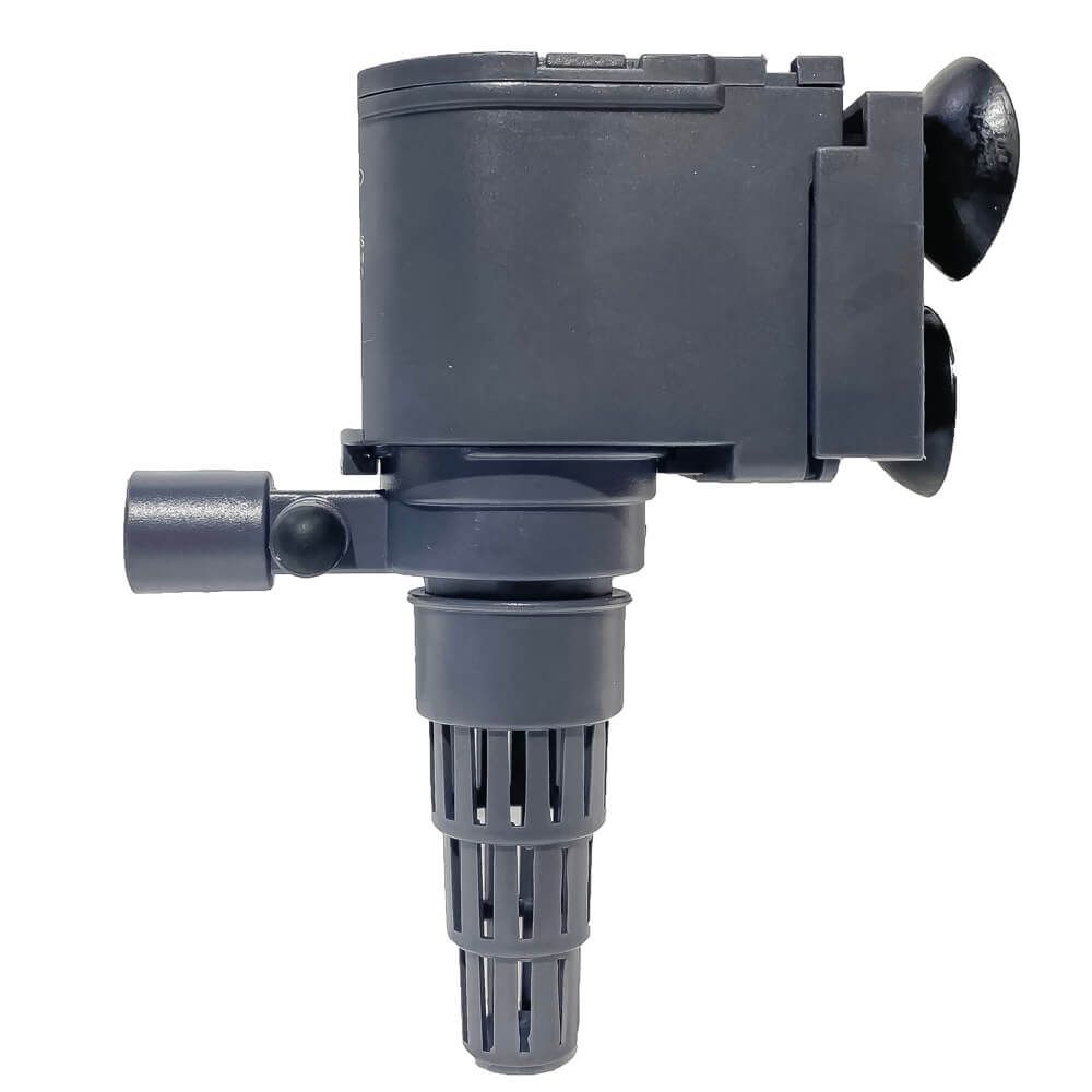 Pompa de apa 800 litri / ora Power Head 4 Pompa de apa 800 litri / ora Power Head este o pompa de apa acvariu submersibila pret redus. O gama de pompe de apa ieftine si de calitate. Pompa de apa 800 litri / ora silentioasă, durabilă și de calitate. Poate fi folosita la toate tipurile de acvarii. De asemenea ca pompă de apă la mini fântânile arteziene, la filtrele de fund sau la transferul de apă dintr-un bazin în altul. Materialele din care este fabricat acest produs garantează o durată de viață mare. Ușor de curățat și de întreținut. Detalii tehnice: Debit maxim: 800 l/h. Înălțimea maximă a coloanei de apă ridicată conform declarației producătorului: 0,8 m. Putere / Consum electric: 10 W. Dimensiuni pompă: Lungime = 6,9 cm. lățime = 4,8 cm. înălțime = 7,7 cm. înălțime inclusiv sorbul conic = 13,1 cm. Diametrul exterior al ștuțului de evacuare a apei: 16 mm. Diametrul exterior al sorbului: 25 mm. Lungimea cablului de alimentare: 110 cm.