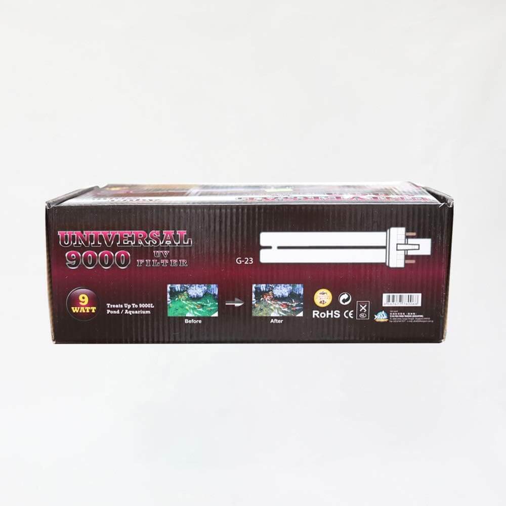 Sterilizator UV 9W Aqua Zonic 5 Sterilizator UV 9W Aqua Zonic, echipat cu tub uv 9W, ideal ca filtru UV acvariu si sterilizator UV iaz, pentru apa limpede, fara bacterii si microbi. Sterilizator UV 9W Aqua Zonic Sterilizatorul UV 9W Aqua Zonic este solutia perfecta pentru mentinerea apei din acvarii si iazuri curate si sanatoase. Echipat cu un tub UV 9W, acest filtru UV acvariu si sterilizator UV iaz asigura eliminarea bacteriilor si a algelor verzi, prevenind astfel aparitia apei tulburi si a mirosurilor neplacute. Caracteristici principale: Putere: 9W Lungime de unda UV: 250 nm, ideala pentru distrugerea bacteriilor si a algelor Capacitate: Eficient pentru iazuri de pana la 9000 litri si acvarii de pana la 800 litri Sistem de oprire automata: Siguranta sporita prin oprirea automata a lampii cand este deschisa Culoare: Negru Cablu de alimentare: 5 metri, pentru flexibilitate in instalare Durata de viata a tubului UV: Pana la 5000 ore, pentru o functionare de lunga durata Avantaje: Apa limpede si sanatoasa: Sterilizatorul UV 9W Aqua Zonic elimina bacteriile si algele din apa, asigurand un mediu curat si sigur pentru pesti. Fara efecte secundare: Radiatiile UV-C nu afecteaza negativ pestii sau plantele din acvariu. Reducerea germenilor: Reduce semnificativ numarul total de germeni, diminuand riscul de infectii si boli in randul pestilor. Instalare si Intretinere facile: Design-ul compact si cablul lung permit o instalare usoara, iar sistemul de oprire automata adauga un plus de siguranta. Detalii tehnice: Voltaj: 230 V / 50 Hz Dimensiuni: 310x110x135 mm Sterilizatorul UV 9W Aqua Zonic este un produs de inalta calitate, conceput pentru a mentine apa din acvarii si iazuri limpede si sanatoasa. Cu ajutorul acestui filtru UV acvariu si sterilizator UV iaz, veti avea parte de un mediu acvatic optim, fara a folosi substante chimice daunatoare. Investiti in sanatatea pestilor dumneavoastra cu Sterilizatorul UV 9W Aqua Zonic! Lampa UV acvariu 9W aduce numeroase avantaje folosita in iaz si in acvariu, printre care: Eliminarea algelor verzi: Lampa UV-C este extrem de eficienta in eliminarea algelor verzi care pot transforma apa verde intr-o masa tulbure si neatractiva. Razele UV-C distrug celulele algelor, mentinand apa limpede si curata. Reducerea bacteriilor si a parazitilor: Razele UV-C au capacitatea de a distruge bacteriile si parazitii prezenti in apa, reducand riscul de boli pentru pestii din acvariu sau iaz. Aceasta sterilizare imbunatateste sanatatea generala a pestilor si a altor vietuitoare acvatice. Imbunatatirea calitatii apei: Prin reducerea numarului de microorganisme daunatoare si a algelor, lampa UV- C contribuie la mentinerea unei calitati superioare a apei. Acest lucru este esential pentru un mediu sanatos in care pestii si plantele acvatice pot prospera. Reducerea mirosurilor neplacute: Eliminarea bacteriilor si a algelor ajuta la prevenirea dezvoltarii mirosurilor neplacute care pot aparea in acvarii sau iazuri neintretinute corespunzator. Mentenanta redusa: Prin utilizarea unei lampi UV-C, necesitatea schimbarii frecvente a apei si curatarea manuala a algelor este redusa semnificativ, facand intretinerea acvariului sau iazului mult mai usoara si mai eficienta. Compatibilitate cu diferite sisteme de filtrare: Lampa UV- C poate fi integrata usor in majoritatea sistemelor de filtrare existente, adaugand un nivel suplimentar de purificare fara a necesita modificari majore. Eficienta energetica: Majoritatea lampilor UV-C moderne sunt proiectate sa fie eficiente din punct de vedere energetic, oferind performante ridicate cu un consum redus de energie electrica. Siguranta: Lampile UV-C sunt echipate cu functii de siguranta care impiedica expunerea directa la radiatiile UV, protejand utilizatorii si animalele de efectele nocive ale razelor UV. Folosirea unei lampi UV-C in iaz si acvariu este o solutie excelenta pentru mentinerea unui mediu acvatic curat, sanatos si estetic placut, imbunatatind semnificativ bunastarea pestilor si reducand efortul necesar pentru intretinerea acestuia.