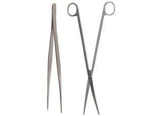 Set de foarfeca + penseta din inox pentru acvariu