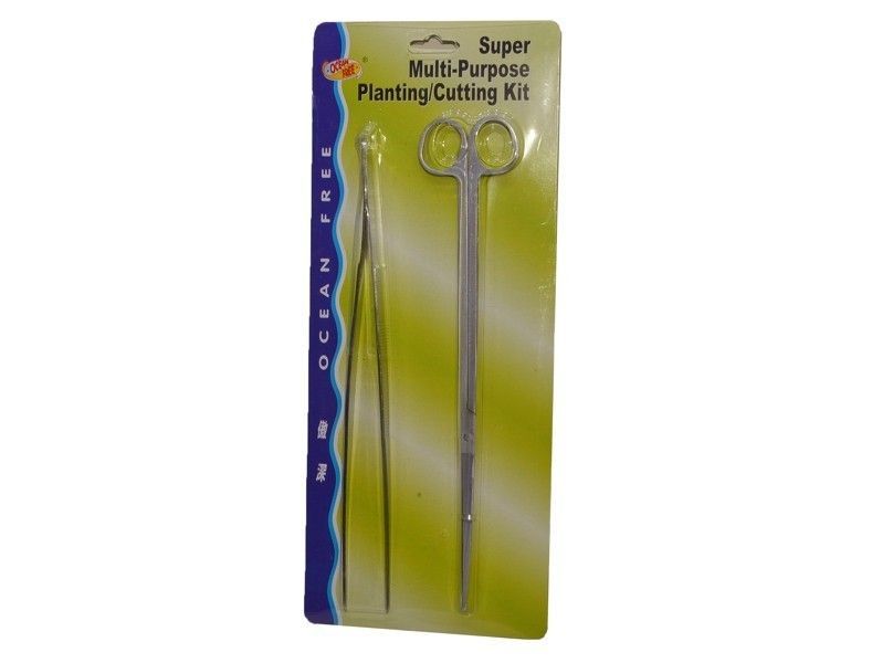 Set de foarfeca + penseta din inox pentru acvariu