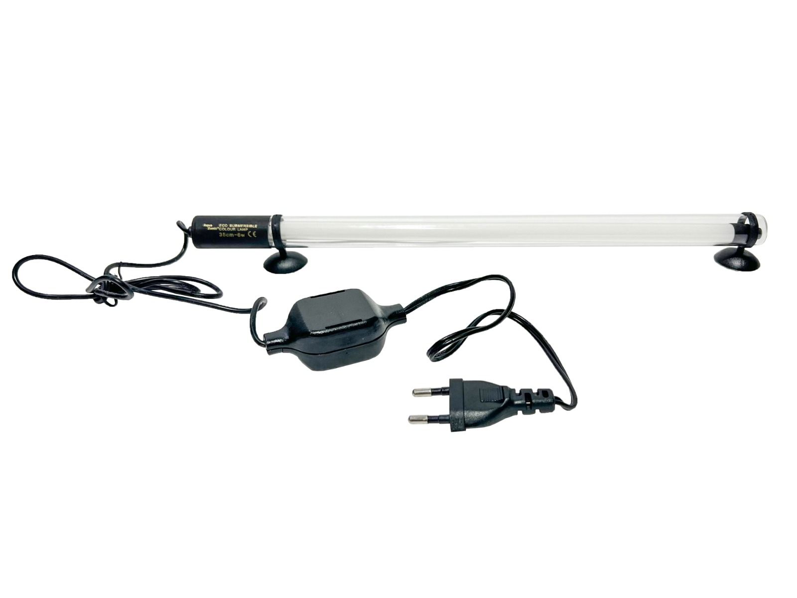 Lampa fluorescenta submersibila 35 cm Tropical Pink 6 Lampa fluorescenta submersibila 35 cm, tub fluorescent roz pentru acvarii, iazuri sau iluminat nocturn. Alege aceasta lampa submersibila roz de calitate. Lampa fluorescenta submersibila 35 cm Tropical Pink este un tub fluorescent inovator, ideal pentru a adauga un efect spectaculos acvariului tau sau altor aplicatii subacvatice. Acest corp de iluminat roz ofera o solutie versatila si eficienta pentru diverse medii umede, fiind proiectata pentru a rezista in conditii extreme. Caracteristici principale: Dimensiune compacta: Cu o lungime de 35 cm, aceasta lampa submersibila este perfecta pentru acvarii, iazuri, fantani arteziene sau alte spatii care necesita o sursa de lumina subacvatica eficienta. Iluminare roz distinctiva: Tubul fluorescent emite o lumina roz “PINK DAYLIGHT”, care scoate in evidenta culorile naturale ale pestilor si plantelor, transformand acvariul intr-un spectacol vizual. Eficienta energetica: Cu un consum de doar 6W, lampa ofera un raport excelent intre lumina produsa si energia consumata, asigurand o durata lunga de viata si costuri reduse de operare. Instalare simpla: Lampa vine echipata cu instalatia electrica completa si ventuze pentru prinderea pe geam, fiind usor de montat atat deasupra acvariului, cat si sub nivelul apei. Beneficii si avantaje: Versatilitate in utilizare: Aceasta lampa submersibila roz poate fi utilizata in diverse aplicatii, de la iluminarea acvariilor pana la decorarea nocturna a iazurilor si fantanilor arteziene. Calitate superioara: Produsa de Aqua Zonic, lampa este construita din materiale durabile, concepute pentru a functiona in cele mai dure conditii subacvatice, oferind o fiabilitate ridicata. Spectacol vizual: Culoarea roz a luminii creeaza un efect unic, ideal pentru a imbunatati estetica spatiilor umede si a crea o atmosfera relaxanta si captivanta. Aplicatii: Lampa fluorescenta submersibila 35 cm Tropical Pink este ideala pentru acvarii de orice dimensiune, iazuri, fantani arteziene, si alte spatii care necesita iluminare subacvatica. Fie ca doresti sa imbunatatesti aspectul acvariului tau sau sa adaugi o nota eleganta unui iaz sau unei fantani, aceasta lampa submersibila roz este alegerea perfecta. Alege Lampa fluorescenta submersibila 35 cm Tropical Pink pentru a aduce un plus de culoare si lumina acvariului sau spatiului tau subacvatic, beneficiind de performanta si eficienta energetica ridicata.