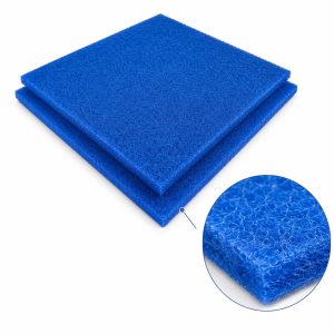 Pasla filtrare apa albastra, set 2 placi cu detaliu macro al fibrelor