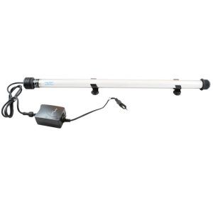 Lampa neon submersibila 64 cm Tropical Pink, ideala pentru lampa acvariu, iluminare apa, neon roz pentru lumini subacvatice, fantani arteziene si iazuri. Lampa neon submersibila 64 cm Tropical Pink este solutia perfecta pentru a crea un efect vizual spectaculos in acvarii, iazuri si fantani arteziene. Aceasta lampa acvariu cu lumina roz neon este ideala atat pentru cresterea plantelor acvatice, cat si pentru a pune in valoare culorile vibrante ale pestilor exotici. Datorita designului sau submersibil, lampa poate fi utilizata atat deasupra apei, cat si complet scufundata, oferind iluminare uniforma si estetica in orice mediu acvatic. Caracteristici principale: Lampa ce neon submersibila de 64 cm, potrivita pentru iluminare apa in acvarii, iazuri si fantani arteziene. Lumina roz (Tropical Pink), special conceputa pentru a stimula cresterea plantelor acvatice si a intensifica culorile pestilor. Tub fluorescent submersibil T8, cu o putere de 18 W, consum redus de energie si eficienta ridicata. Sistem etans, protejat impotriva umiditatii, ceea ce face lampa potrivita pentru utilizare atat sub apa, cat si la suprafata. Ventuze incluse pentru fixare usoara pe geamul acvariului. Beneficii: Iluminare subacvatica excelenta: Aceasta lampa neon submersibila asigura o distributie uniforma a luminii in acvariu, oferind un spectacol vizual uimitor. Culorile naturale ale pestilor sunt accentuate, iar plantele beneficiaza de lumina necesara pentru fotosinteza. Ideal pentru fantani arteziene si iazuri: Lampa este perfecta pentru a ilumina apa in spatii exterioare, cum ar fi iazurile sau fantanile, creand un efect impresionant, in special pe timp de noapte. Durabilitate si eficienta: Datorita sistemului etans si a consumului redus de energie, aceasta lampa ofera o solutie de iluminat fiabila si de lunga durata. Usor de instalat: Cu un sistem de prindere prin ventuze si un cablu de alimentare de 137 cm, lampa se monteaza rapid si simplu in orice tip de acvariu sau spatiu subacvatic. Versatilitate: Poate fi folosita pentru diverse scopuri, cum ar fi iluminarea acvariilor, ca supliment de lumina, iluminare subacvatica, dar si ca lumina de veghe sau de atentionare in incinte comerciale sau spatii decorative. Aplicatii multiple: Lampa de acvariu – Asigura un mediu luminos si sanatos pentru plantele si pestii acvatici. Lumini subacvatice – Creeaza o atmosfera deosebita in iazuri si fantani arteziene, mai ales pe timp de noapte. Iluminare apa arteziene si iazuri – Perfecta pentru a evidentia frumusetea apei si a elementelor decorative subacvatice. Iluminare suplimentara – Poate fi folosita in combinatie cu alte surse de lumina pentru un efect mai intens. Lumina ambientala – Poate fi utilizata in gradini sau alte spatii exterioare pentru a crea un efect de iluminare spectaculos. Specificatii tehnice: Lungime: 64 cm Putere: 18 W Culoare iluminat: Tropical Pink Tub fluorescent T8 Lungime cablu: 137 cm Ventuze pentru prindere incluse De ce sa alegi Lampa neon submersibila 64 cm Tropical Pink? Aceasta lampa este o alegere excelenta pentru pasionatii de acvarii sau pentru cei care doresc sa adauge un element de lumina spectaculos in gradina lor, in iazuri sau fantani arteziene. Cu un consum redus de energie si o durata lunga de viata, acest tub fluorescent submersibil ofera nu doar functionalitate, ci si un design estetic, aducand un plus de frumusete oricarui spatiu acvatic. Fie ca doresti sa creezi un mediu deosebit in acvariu sau sa iluminezi spectaculos un iaz, aceasta lampa acvariu este solutia perfecta. Optand pentru aceasta Lampa cu neon submersibila de inalta calitate, vei beneficia de un iluminat subacvatic eficient, o montare usoara si un efect vizual impresionant, indiferent daca o folosesti in interior sau exterior.