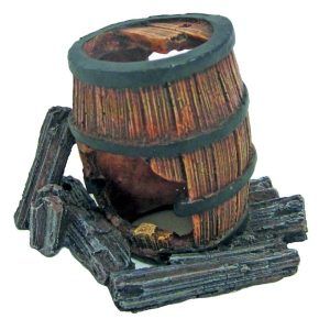 Decor pentru acvariu butoi, decoratiune acvariu, decor acvariu, amenajarea unui acvariu cu pesti, accesoriu clasic ce adauga un farmec rustic in orice acvariu tematic.