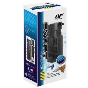 Filtru acvariu 80 litri Smart 600 l/h – filtru intern acvariu ideal pentru filtrare acvariu eficienta. Performanta si fiabilitate pentru acvariul tau. Perfect pentru acvarii de pana la 80 litri, acest filtru acvariu Smart 600 este proiectat sa ofere o filtrare eficienta, pastrand apa curata si sanatoasa pentru pestii si plantele tale acvatice. Cu o rata de filtrare de 600 litri pe ora, acest filtru intern acvariu combina performanta de top cu usurinta in utilizare, adaptandu-se nevoilor unui mediu acvatic sigur si stabil.