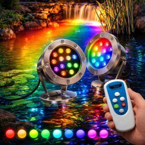 Spot cu leduri submersibile iluminat subacvatic acvarii si iazuri cu telecomanda 36 W