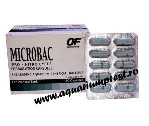 Bacterii benefice pentru ciclarea acvariilor Microbac o folie cu 10 capsule ( 1000 litri apa )