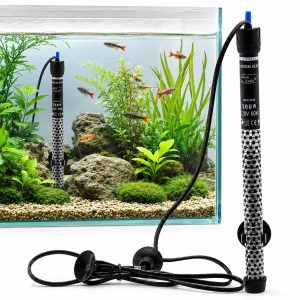 Incalzitor acvariu 300 W montat in acvariu plantat cu pesti