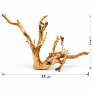 Radacini acvariu Red Moor Wood RM11, lemn natural ramificat, 55 x 27 cm, vedere frontala pe fundal alb
