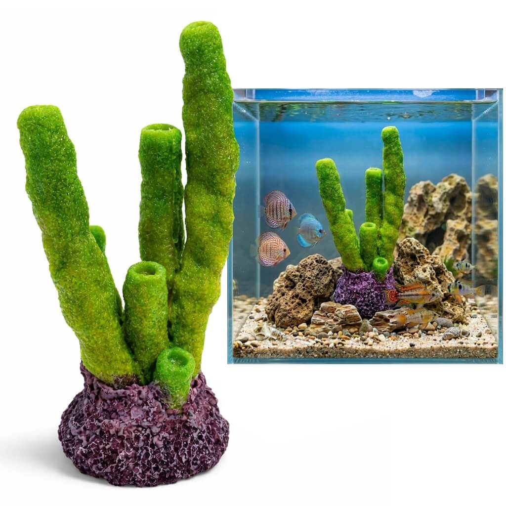 Coral verde siliconic pentru decorarea acvariilor 1 Coral verde siliconic pentru decorarea acvariilor