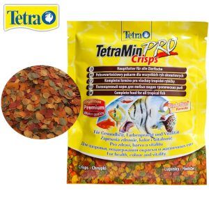 TetraMin Pro Crisps, plic Hrana pesti exotici completa – aliment premium pentru crestere sanatoasa, culori vibrante si vitalitate optima a pestilor. Acest plic Hrana pesti exotici completa este special conceputa pentru toti pestii ornamentali, oferind o dieta echilibrata si o nutritie avansata, datorita procesului unic de productie la temperaturi scazute, marca Tetra. TetraMin Pro Crisps reprezinta alegerea ideala pentru acvariile mixte, asigurand o alimentatie completa si reducand poluarea apei.