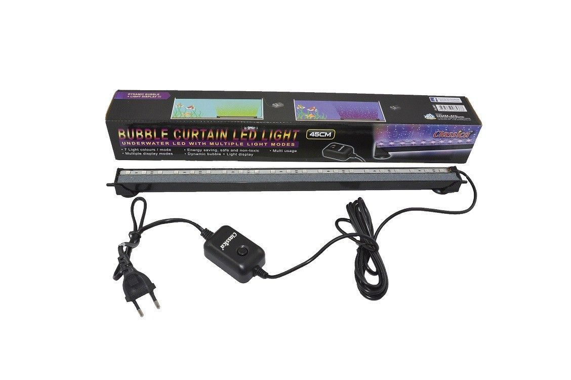 Perdea aer acvariu Air Led 45 cm 3 Perdea aer acvariu Air Led 45 cm este alegerea ideala pentru cei care isi doresc un acvariu sanatos si spectaculos. Cu aceasta perdea de aer acvariu cu leduri, vei oferi pestilor tai un mediu oxigenat si vei transforma acvariul intr-un decor de exceptie. Comanda acum si descopera beneficiile unui produs inovator si eficient!