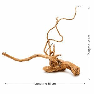 Lemn Red Moor decorativ acvariu LM11 cu ramificatii vizibile, un decor natural acvariu deosebit