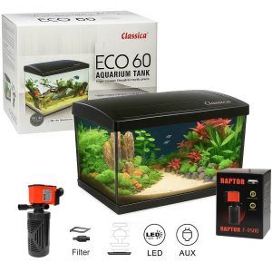 Acvariu 63 litri modern si elegant, ideal ca acvariu pesti 60 x 30 x 36. Acest acvariu full led are capac inclus si sistem de iluminare acvariu eficient. Perfect pentru pasionatii de acvarii de pesti. Acvariu 60 litri conceput pentru o experienta vizuala excelenta.