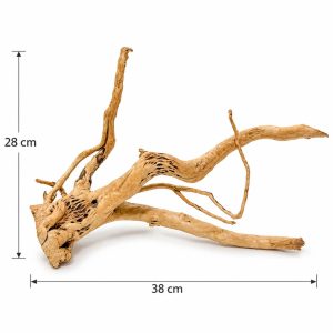 Radacini de lemn decor acvariu Red Moor Wood RM12, vedere laterala, dimensiuni 38 x 28 cm