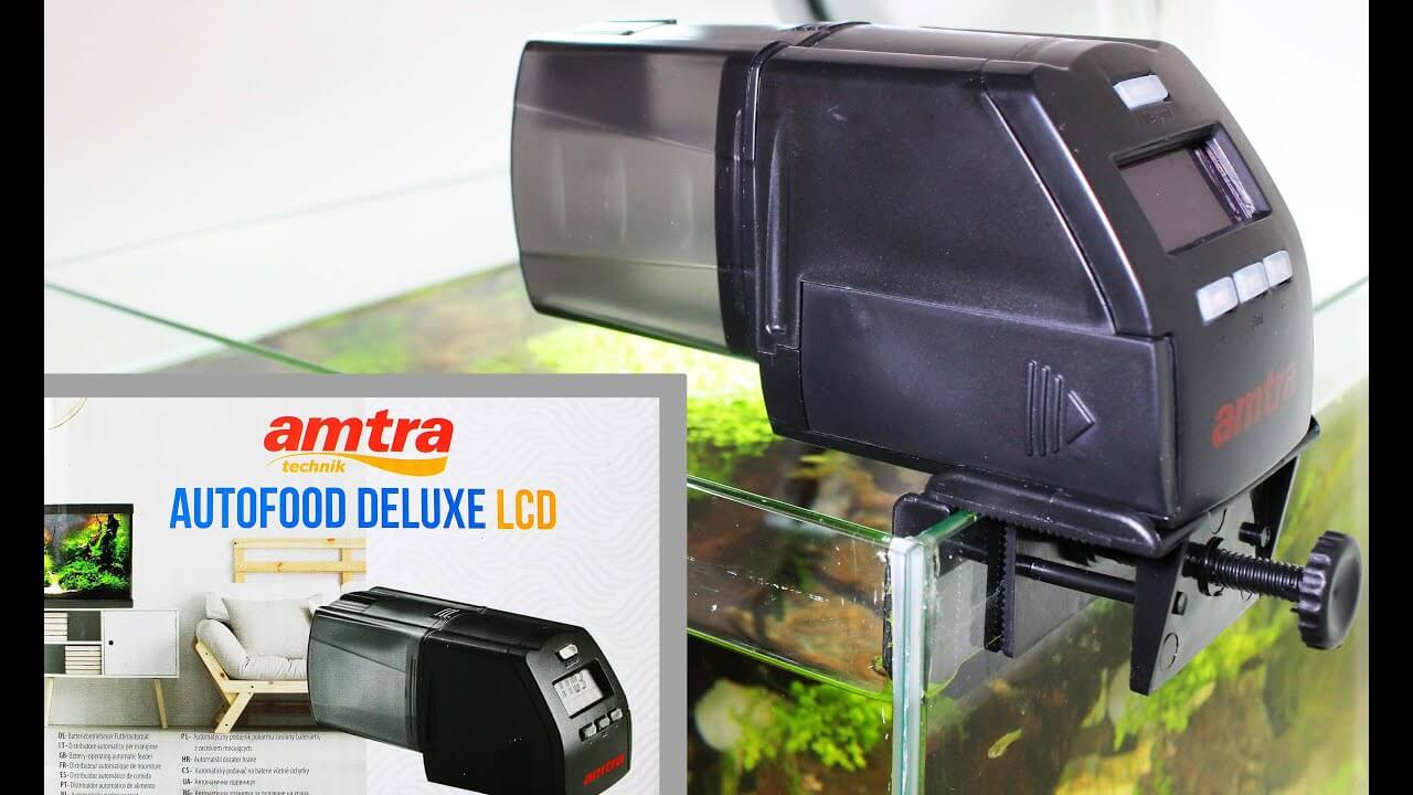 Hranitor automat pesti acvariu Amtra electronic LCD 2 Hranitor automat pesti acvariu Amtra electronic cu afisaj LCD ofera programare usoara. Este o solutie fiabila ca hranitoare pesti si un excelent hranitor automat pentru pesti de acasa sau birou.