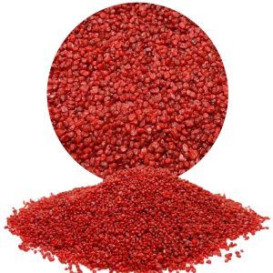 Pietris acvariu rosu cu granulatie de 3 mm, perfect ca pietris colorat pentru acvariu. Ideal pentru decoruri vibrante, acest pietris decorativ este sigur pentru pesti si plante. Utilizat frecvent in amenajari acvaristice, pietris decorativ acvariu de calitate premium, cu o culoare rosie intensa, rezistenta in timp.