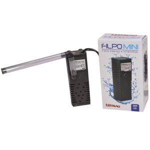 Filtru acvariu mic intern Filpo Mini 200 l/h – filtru intern acvariu ideal pentru filtrarea acvariilor de 10 l, 20 l sau 30 l. Eficienta ridicata si compact. Cu un design special creat pentru acvarii mici, Filpo Mini asigura o filtrare acvariu eficienta si o intretinere usoara, adaptandu-se perfect la acvarii de capacitate mica, dar si la terarii si bazine de broaste testoase.