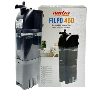Filtru intern acvariu maxim 100 de litri Filpo 450 – filtru acvariu 100L pentru filtrare acvarii eficient. Filtre acvariu interne de calitate si accesibile. Ideal pentru mentinerea unui mediu acvatic curat, Filpo 450 asigura o filtrare performanta si un consum redus de energie, fiind solutia potrivita pentru acvarii de pana la 100 de litri.