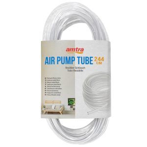Furtun aer acvariu flexibil premium Amtra 244 cm, ideal ca furtun pompa aer acvariu, potrivit pentru orice sistem de furtun acvariu pentru aerare. Acest produs reprezinta solutia perfecta pentru asigurarea unei aerari eficiente si constante in orice tip de acvariu. Datorita calitatii superioare si a specificatiilor tehnice optimizate, furtunul aer acvariu flexibil Amtra este alegerea ideala pentru pasionatii de acvaristica, fie ca aveti un acvariu mic de apartament sau un sistem complex profesional. Caracteristici principale ale furtunului aer acvariu Amtra: Lungime optimizata – Cu o lungime standard de 244 cm, acest furtun aer acvariu asigura suficient spatiu pentru instalarea in diverse configuratii de acvariu, indiferent de dimensiune. Material premium non-toxic – Fabricat din silicon de inalta calitate, furtunul este complet sigur pentru flora si fauna din acvariu. Materialul este rezistent la uzura si pastreaza flexibilitatea chiar si dupa utilizari indelungate. Compatibilitate universala – Cu un diametru interior de 4 mm si exterior de 6 mm, furtunul este perfect pentru majoritatea pompelor de aer disponibile pe piata. Flexibilitate si durabilitate – Designul sau flexibil permite o instalare usoara, adaptandu-se perfect la orice sistem de furtun acvariu, fie pentru utilizare submersibila, fie la suprafata. ​ Beneficii esentiale: Transport eficient al aerului – Rolul principal al acestui furtun aer acvariu este de a transporta aerul generat de pompa direct in acvariu, contribuind la oxigenarea apei si la mentinerea unui mediu sanatos pentru pesti si plante. Instalare facila – Datorita flexibilitatii ridicate, furtunul poate fi usor conectat la orice pompa de aer pentru acvariu si ajustat in functie de preferinte. Siguranta garantata – Materialul non-toxic protejeaza ecosistemul acvariului, prevenind orice contaminare sau reactie chimica. ​ Aplicatii si utilizari: Acest furtun pompa aer acvariu este esential pentru toate sistemele de aerare, fie ca este vorba de acvarii de apa dulce, marine sau pentru habitate speciale. Poate fi utilizat si pentru conectarea altor accesorii, cum ar fi difuzoare de aer, pietre de aerare sau valve unisens pentru aer. Datorita lungimii sale generoase, poate fi taiat cu usurinta pentru a se potrivi perfect cerintelor dumneavoastra specifice. De ce sa alegeti furtunul aer acvariu Amtra? Eficienta maxima – Furtunul garanteaza un flux constant de aer, esential pentru oxigenarea apei si prevenirea stagnarii acesteia. Calitate premium – Spre deosebire de alte produse similare, acest furtun acvariu este conceput sa reziste la uzura zilnica, oferind performante pe termen lung. Usor de utilizat si intretinut – Instalarea nu necesita unelte suplimentare, iar curatarea se poate face simplu, pastrand calitatea initiala a materialului. ​ Concluzie Furtun aer acvariu flexibil premium Amtra 244 cm este accesoriul indispensabil pentru orice pasionat de acvaristica. Ideal pentru utilizarea ca furtun pompa aer acvariu, acest produs este proiectat pentru a oferi performanta, siguranta si adaptabilitate in orice tip de acvariu. Cu o constructie durabila si o compatibilitate universala, furtunul acvariu Amtra este investitia perfecta pentru un mediu acvatic sanatos si bine aerat. Achizitionati acest furtun aer acvariu si oferiti pestilor si plantelor din acvariul dumneavoastra conditiile optime de viata!