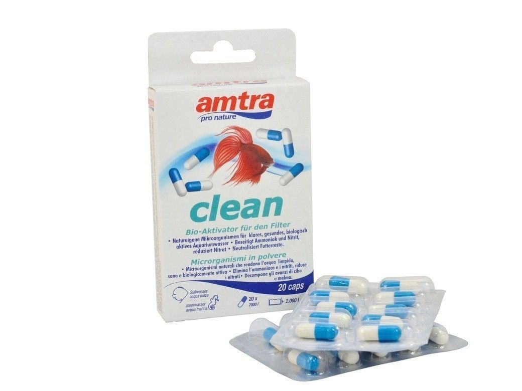Bacterii ciclare acvariu Amtra Clean 20 capsule 1 Bacterii ciclare acvariu Amtra Clean 20 capsule