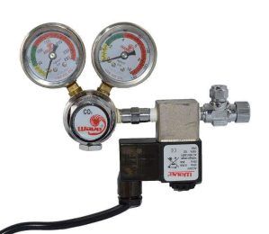 Reductor CO2 acvariu cu electrovalva Techno Wave si 2 manometre