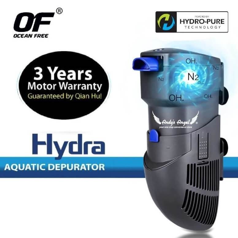 Filtru acvariu Ocean Free Hydra 20 acvarii max.100 litri 3 Filtrul acvariu Ocean Free Hydra 20 este special conceput pentru acvarii de pana la 100 de litri, folosind tehnologia revolutionara Hydro-Pure. Aceasta tehnologie avansata permite purificarea apei si asigura un nivel optim de claritate si sanatate, transformand mediul acvatic intr-un spatiu sigur si stabil pentru pestii tai. Datorita tehnologiei Hydro-Pure, filtrul transforma rapid amoniacul toxic (NH3, NH4) in azot gazos (N2), reducand astfel toxinele periculoase din apa si oferind o calitate superioara apei fara interventii chimice.