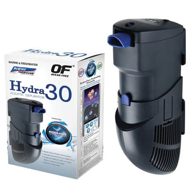 Filtru acvariu Ocean Free Hydra 30 acvarii 100-200 litri 7 Dotat cu tehnologia unica Hydro-Pure, filtrul Ocean Free Hydra 30 transforma acest produs intr-unul dintre cele mai performante filtre acvariu de pe piata, mentinand apa curata, lipsita de toxine, si stabilizand nivelul de amoniac, nitriti si nitrati, factori esentiali pentru sanatatea pestilor si a plantelor acvatice.