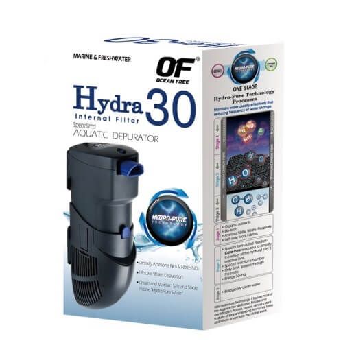 Filtru acvariu Ocean Free Hydra 30 acvarii 100-200 litri 9 Filtrul acvariu Ocean Free Hydra 30 este un purificator de apa inovator si extrem de eficient, recomandat pentru acvarii cu volum intre 100 si 200 de litri. Considerat de multi pasionati de acvaristica ca fiind cel mai bun filtru acvariu, acest dispozitiv combina tehnologia avansata cu un design compact pentru a asigura o calitate excelenta a apei.