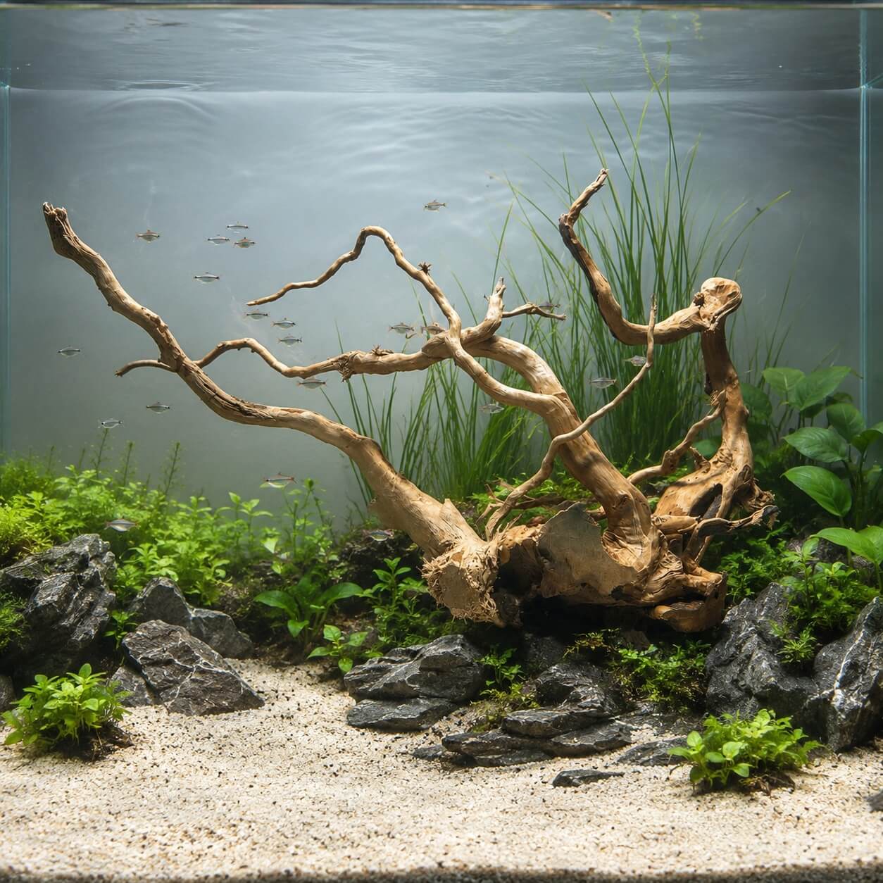 Radacini acvariu tropical Red Moor Wood RM21 5 Radacini acvariu tropical Red Moor Wood RM21 ofera textura si profunzime decorului. Lemn acvariu autentic, perfect pentru pesti si plante din orice tip de acvariu tropical.