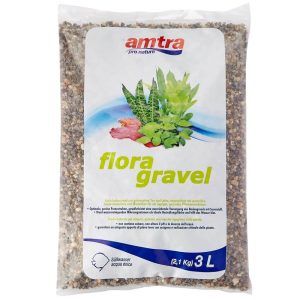 Substrat acvariu fertil Amtra Flora Gravel 3 L cu oligoelemente ideal pentru plantele acvatice