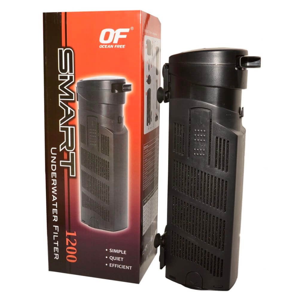 Filtru apa acvariu Smart 1200 lph pentru 150-300 litri 2 Filtru apa acvariu Smart 1200 lph este ideal atat pentru acvarii cu apa rece, cat si pentru acvarii tropicale, fiind potrivit pentru o varietate larga de specii de pesti si plante acvatice. Datorita filtrarii eficiente, este recomandat in special pentru acvariile cu volume mari de apa, unde mentinerea unui mediu curat si echilibrat este esentiala. Specificatii tehnice Model: SMART 1200 (IF097) Debit maxim: 1200 lph Consum electric: 18 W Dimensiuni: 10 cm lungime x 8 cm latime x 31 cm inaltime Mediile de filtrare: burete filtrant, carbune activ, zeolit Recomandat pentru acvarii de: 150-300 litri