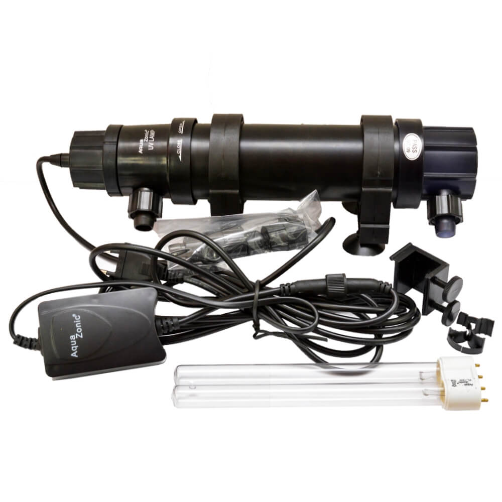 Lampa cu ultraviolete Aqua Zonic 18W 2 Lampa cu ultraviolete Aqua Zonic 18W, lampa ultraviolete dezinfectie si sterilizare acvariu si iaz, asigura filtre UV eficiente pentru apa curata. Lampa cu ultraviolete Aqua Zonic 18W este esentiala pentru pasionatii de acvaristica si proprietarii de iazuri care doresc sa mentina o apa curata si sanatoasa. Aceasta lampa ultraviolete dezinfectie si sterilizare acvariu si iaz ofera performante superioare prin utilizarea tehnologiei UV, asigurand un mediu acvatic clar si lipsit de bacterii si alge daunatoare. Beneficiile utilizarii lampii cu ultraviolete Aqua Zonic 18W Lampa cu UV-C Aqua Zonic 18W este special conceputa pentru a asigura o apa limpede in acvarii de pana la 1500 de litri si iazuri de pana la 20000 de litri. Folosind aceasta lampa UV, vei reduce semnificativ turbiditatea apei, cauzata de algele verzi si bacterii, oferind un mediu sigur si sanatos pentru vietuitoarele acvatice. Caracteristici ale lampii cu ultraviolete Aqua Zonic 18W Putere si eficienta: Cu o putere de 18W, aceasta lampa UV este ideala pentru diverse dimensiuni de acvarii si iazuri. Spectru UV de 250 nm: Lungimea de unda de 250 nm este eficienta in distrugerea algelor verzi si bacteriilor, asigurand o apa limpede. Fara efecte secundare: Utilizarea acestei lampi UV nu prezinta riscuri pentru mediul acvatic, fiind complet sigura pentru pesti si plante. Reducerea riscului de infectii: Lampa scade semnificativ numarul total de germeni, reducand astfel riscul de infectii in acvarii si iazuri. Sistem de siguranta: Lampa este dotata cu un sistem de oprire automata pentru a preveni functionarea accidentala cand este deschisa. Usor de instalat: Cu un cablu de alimentare de 5 metri, instalarea este simpla si flexibila. Design robust: Fabricata din materiale de inalta calitate, lampa este durabila si rezistenta la utilizarea indelungata. De ce sa alegi lampa cu ultraviolete Aqua Zonic 18W? Alegerea unei lampi UV pentru iazuri si acvarii este esentiala pentru a mentine un mediu acvatic sanatos. Lampa cu ultraviolete Aqua Zonic 18W este o solutie eficienta si accesibila pentru filtrarea UV in iazuri si acvarii. Cu aceasta lampa, apa ramane limpede, iar pestii si plantele sunt protejati de bacterii si alge daunatoare. Aceasta lampa UV este perfecta pentru cei care doresc o apa limpede si curata fara a compromite sanatatea pestilor si a plantelor. Prin utilizarea filtrului UV, rata imbolnavirii pestilor va scadea drastic, asigurand un mediu sanatos si atractiv vizual. Cum functioneaza lampa cu ultraviolete Aqua Zonic 18W? Lampa cu ultraviolete Aqua Zonic 18W emite radiatii UVC, care sunt cunoscute pentru capacitatea lor de a steriliza apa prin distrugerea microorganismelor daunatoare. Aceasta lampa UV sterilizare acvariu si iaz este extrem de eficienta in reducerea numarului de germeni si bacterii, prevenind astfel turbiditatea apei si mentinand claritatea acesteia. Alege lampa cu ultraviolete Aqua Zonic 18W pentru a te bucura de o apa limpede si sanatoasa in acvariul sau iazul tau. Aceasta lampa ultraviolete dezinfectie si sterilizare este solutia ideala pentru mentinerea unui mediu acvatic curat si sigur.