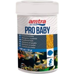 Hrana puiet pesti acvariu AMTRA BABY 100 ml, o mancare pui pesti ideala pentru cresterea puietului alevin rapida si sanatoasa. Aceasta hrana premium este special conceputa pentru a oferi nutrientii esentiali necesari dezvoltarii rapide si echilibrate a puilor de pesti din acvariu, contribuind astfel la o crestere puternica si la intarirea sistemului lor imunitar.