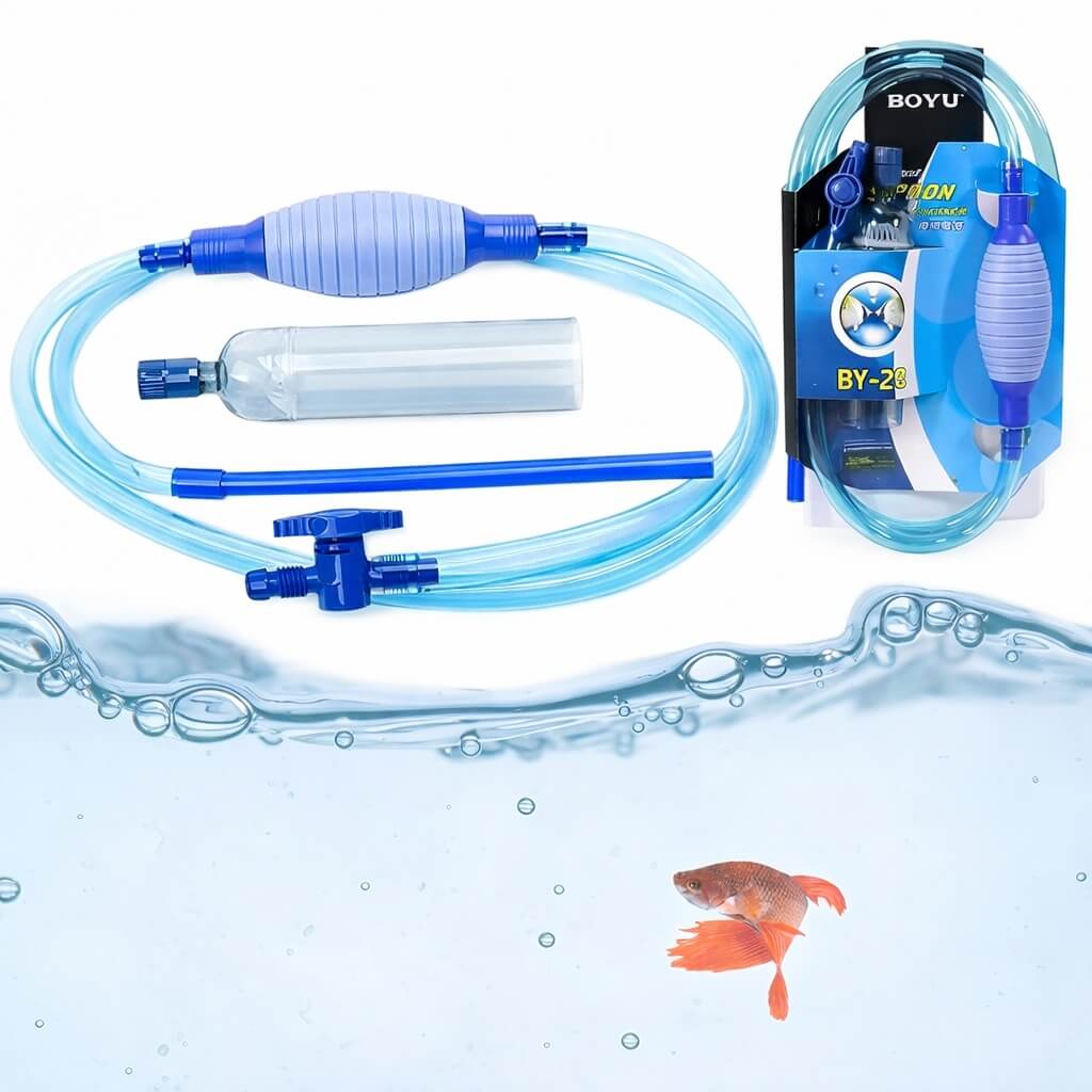 Aspirator acvariu Boyu BY-28 5 Aspirator acvariu Boyu BY-28 - aspirator substrat acvariu sigur, aspirator de substrat pentru curatare substrat acvariu la fiecare schimb.