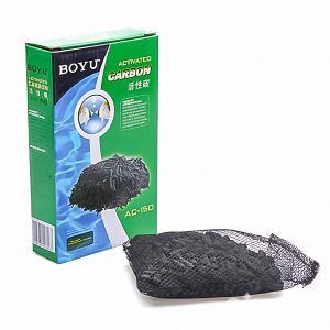 Carbune activ Boyu 150 gr ideal pentru purificarea apei in acvarii. Carbune activ acvariu eficient in eliminarea toxinelor. Perfect ca si carbune activ filtru acvariu.