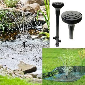 Duza arteziana cu cap pentru fantana arteziana. Kit de dispersia apei pentru fantani arteziene cu jet vertical si usor de montat.  Kit de dispersia apei pentru fantani arteziene ce se monteaza pe o gama foarte variata de pompe de apa de dimensiuni diferite. Duze fantana arteziana pentru pompele de apa submersibile ce arunca jet de apa in sus cu efect estetic deosebit.  Inaltimea acestui cap pentru fantana arteziana si jocul de apa se poate ajusta cu usurinta, corpul kitului fiind format din doua bucati ce se imbina prin infiletare.  Dispersor pentru pompele de apa ce creeaza un spectacol estetic si de efect al jetului de apa. Practic este un cap pentru fantana arteziana ce faciliteaza dispersia apei sub diferite forme.  Acest produs este confectionat din material plastic de buna calitate si durabil. Se poate desface in bucati si spe poate curata cu usurinta daca este cazul si daca situatia o cere.  Ambalaj: 1 buc. / set.  Se poate cupla la pompe de apa cu un debit cuprins in intervalul: 3000 - 10000 litri / ora.   Chitul permite ajustarea debitului de apa avand robinetul integrat in partea inferioara a acestuia