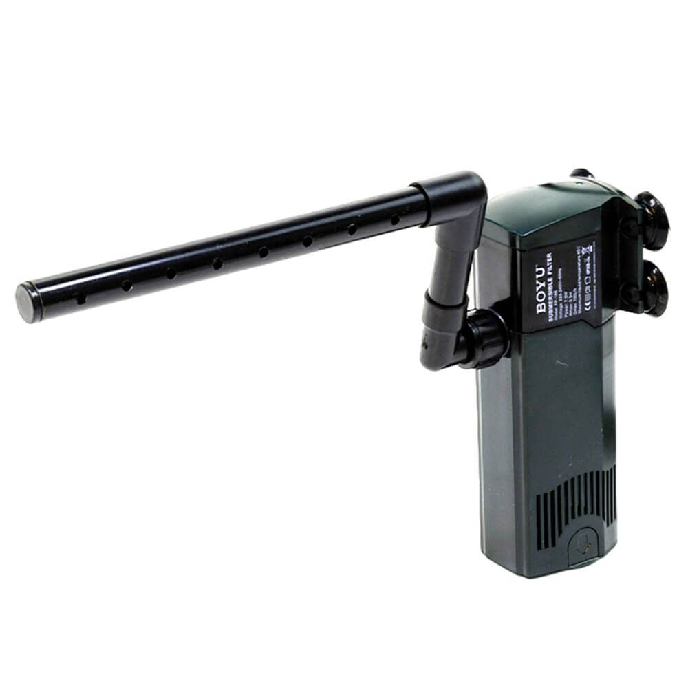 Filtru de apa pentru acvariu maxim 80 litri Boyu 1 Filtru de apa pentru acvariu Boyu FP-18E internal filter – ideal pentru acvarii de maxim 80 litri. Filtru acvariu electric, eficient si compact.
