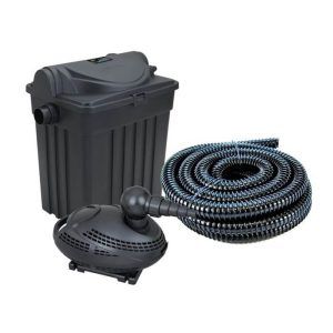 Filtru iaz cu lampa UV pentru apa limpede, plus pompa iaz cu filtru. Rezolva filtrare eficienta cu filtru iaz cu uv si filtru apa iaz. Filtre apa pentru iazuri perfecte pentru maximum 9000l.