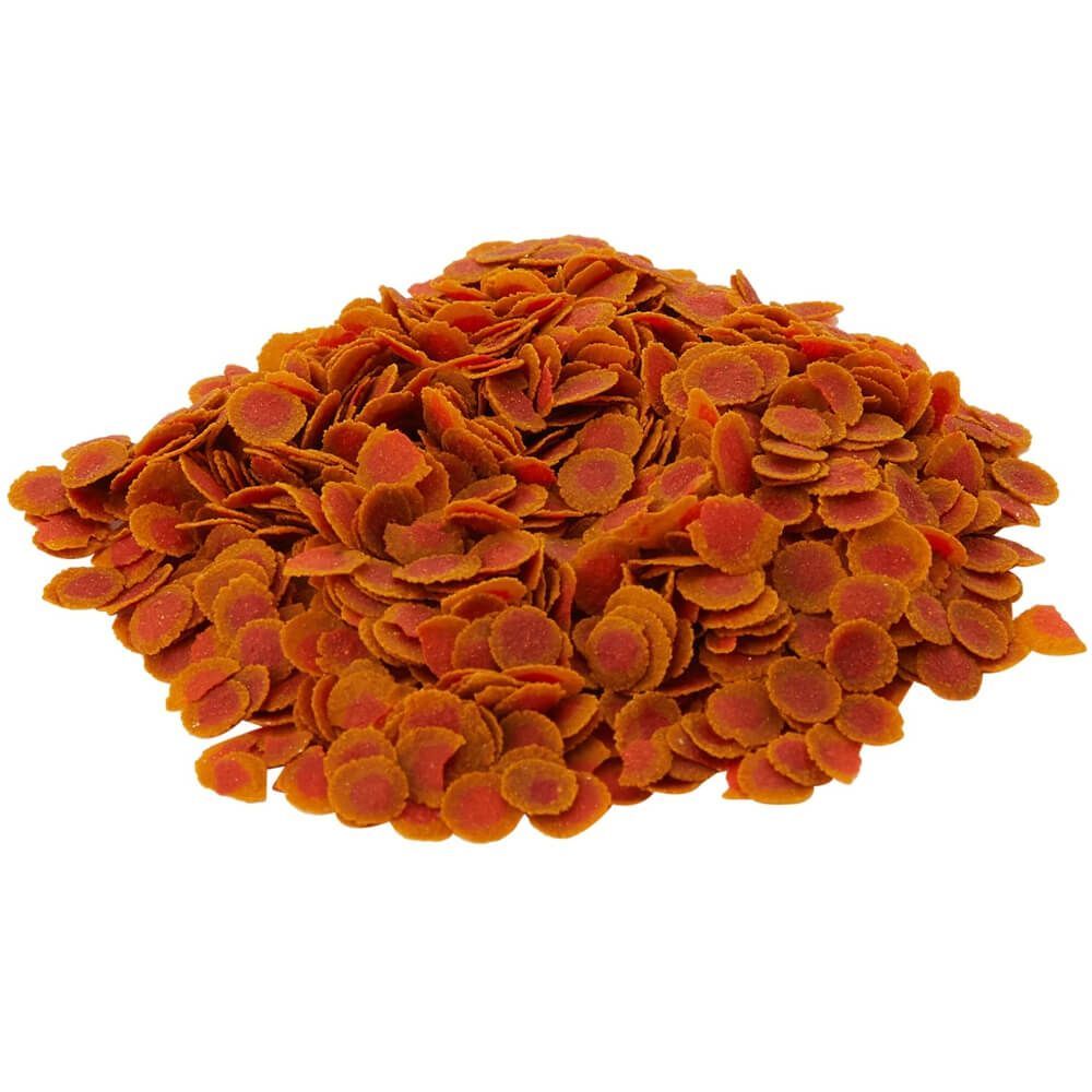 Hrana pesti exotici plic Tetra Pro Colour 12 gr 3 Sanatate optima: Combinatia echilibrata de proteine (46%), grasimi esentiale (12%), fibre (3%) si vitamine (inclusiv Vitamina D3) promoveaza cresterea sanatoasa si vitalitatea pestilor. Digestie imbunatatita: Prebioticele incluse in compozitie stimuleaza cresterea bacteriilor benefice din tractul intestinal al pestilor, imbunatatind digestia si absorbtia nutrientilor. Apa limpede: Chipsurile sunt usor de digerat si minimizeaza deseurile organice, prevenind tulburarea apei din acvariu. Coloare naturala intensa: Concentratul de culoare din Tetra Pro Colour ajuta la evidentierea nuantelor vibrante ale pestilor exotici.