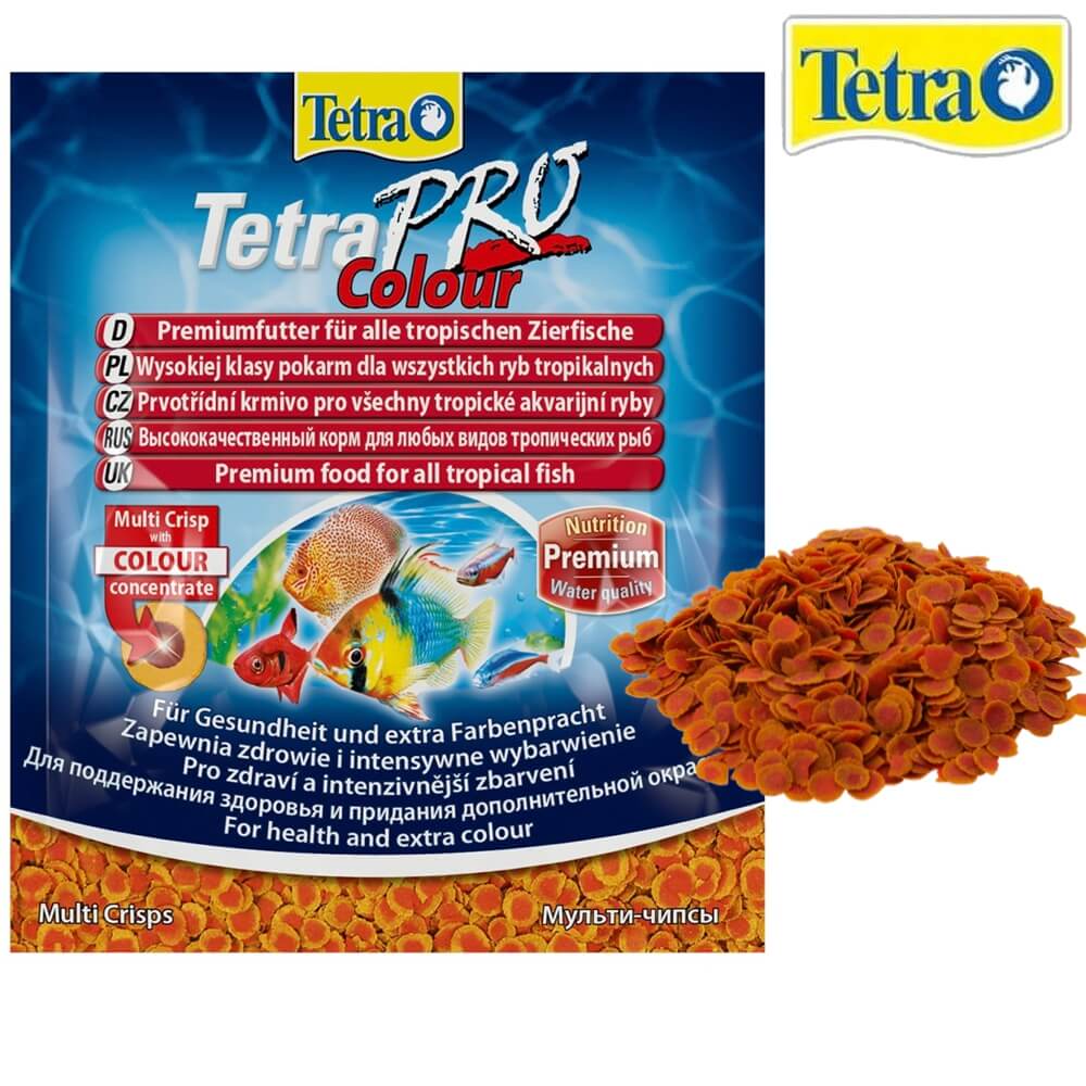 Hrana pesti exotici plic Tetra Pro Colour 12 gr 1 Hrana pesti exotici plic Tetra Pro Colour 12 gr – hrana pesti colorit intens, pentru o dieta echilibrata si culori vibrante ale pestilor. Hrana pesti exotici plic Tetra Pro Colour este solutia ideala pentru pasionatii de acvaristica care doresc sa asigure pestilor exotici o dieta completa, echilibrata si capabila sa accentueze culorile naturale. Acest produs premium este conceput pentru toate tipurile de pesti tropicali, oferind o nutritie excelenta si beneficii multiple pentru sanatatea si aspectul acestora.